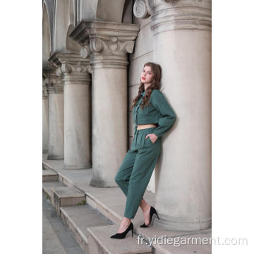 Veste et pantalon vert Army pour femmes